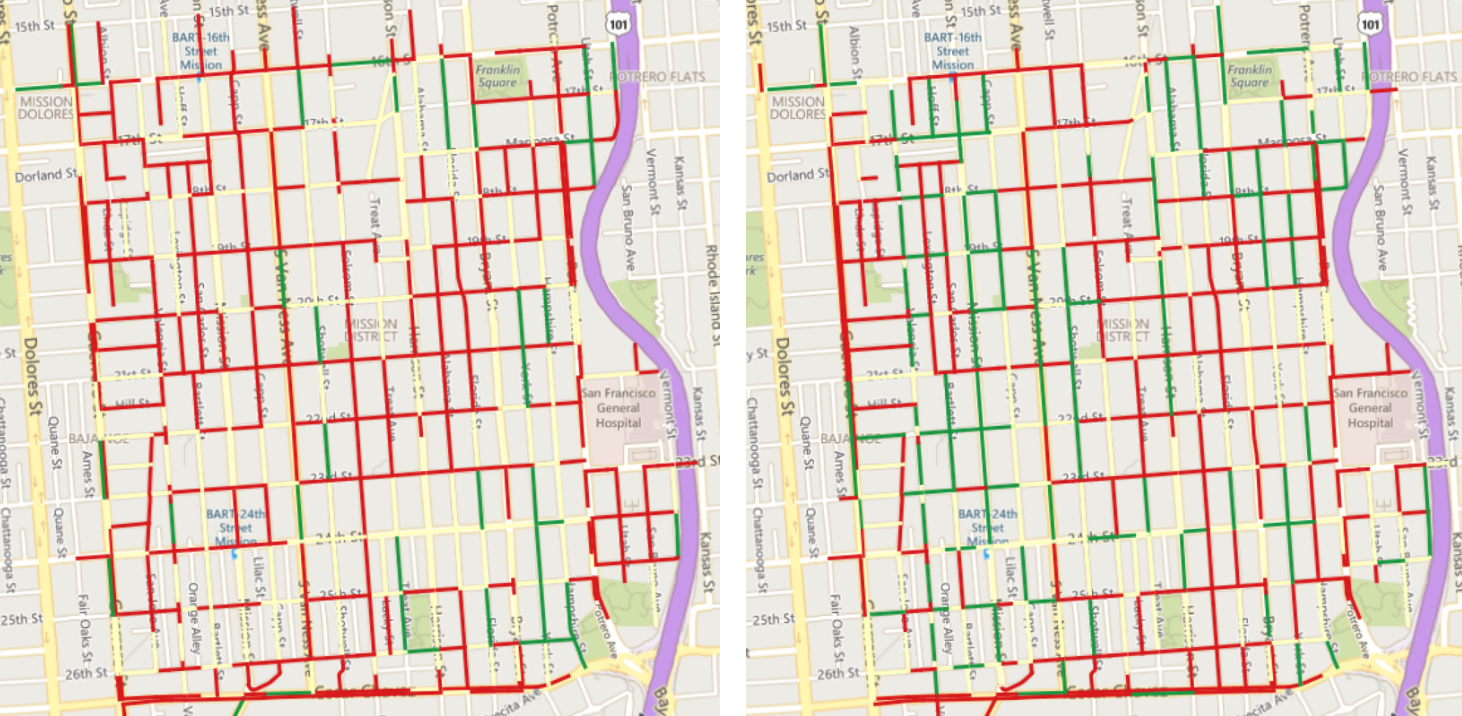 San Francisco parking heat map